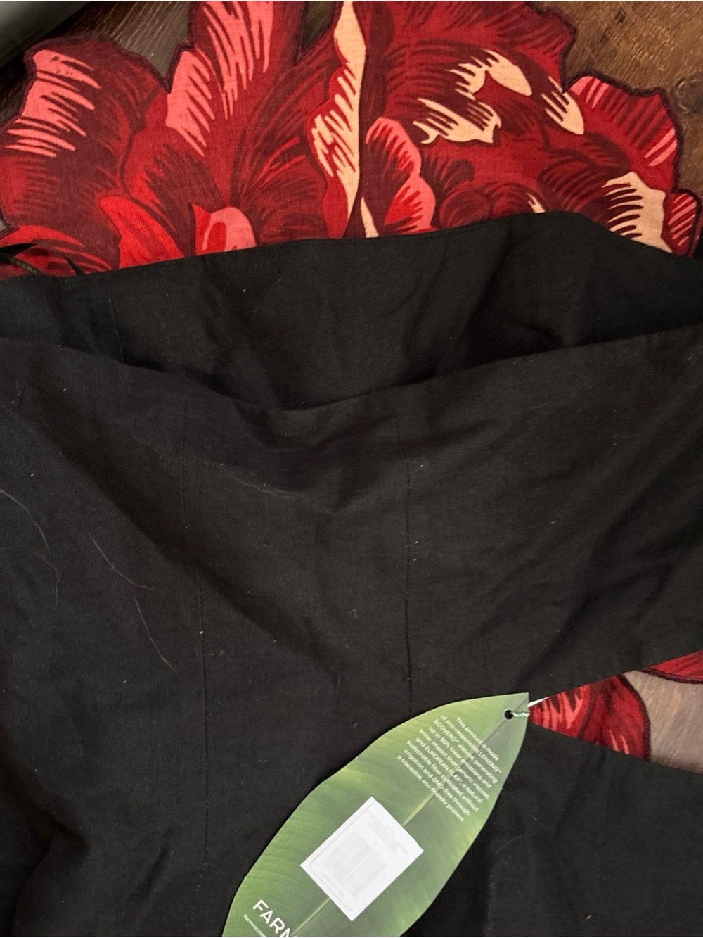 FARM Rio Black Maxi Dress with Red Floral Print - Picture 7 of 9